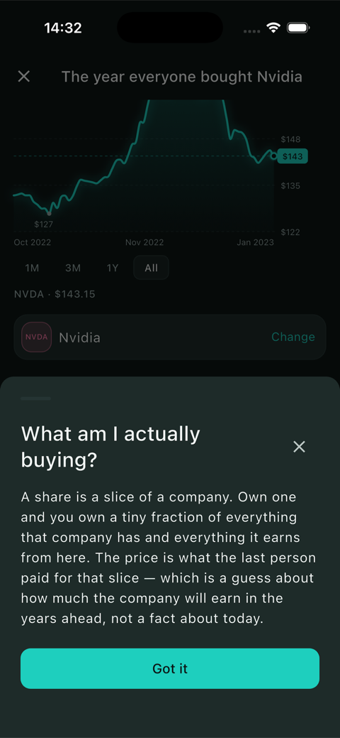 A company page explaining what the business does